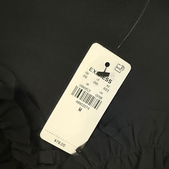 Express Black Ruffled Blouse - Picture 2 of 3